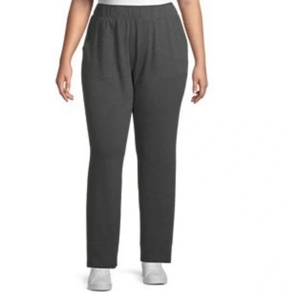 St John’s Bay Pants (2 pair)Mid-Rise Slim Plus Size 2X American Navy & Charcoal - Picture 12 of 12